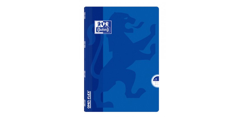 Cahier Oxford OpenFlex A4 petits carreaux 5mm margés 96 pages agrafées couverture polypro coloris assortis