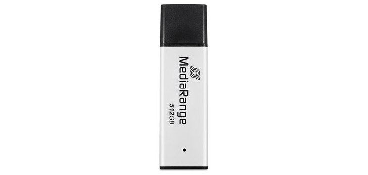 MediaRange MR1904 USB flash drive 512 GB USB Type-A 3.2 Gen 1 (3.1 Gen 1) Zwart, Zilver