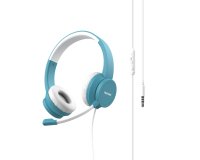 Pantone PT-WDH002GY2220 headphones/headset Wired Head-band Office/Call center Aqua colour