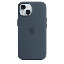 Apple Coque en silicone avec MagSafe pour iPhone 15 - Bleu orage