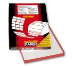 Etichette adesive A/409 - in carta - permanenti - 47,7 x 70 mm - 16 et/fg - 100 fogli - bianco - angoli tondi - Markin