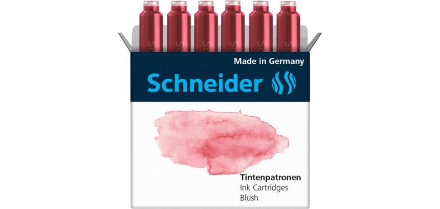 Cartouche encre schneider coloris blush pastel boite 6  unites