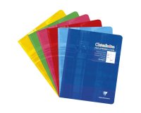 Cahier piqué 17x22 cm 32 pages double ligne 2 mm + interligne verticale + marge - Assortis