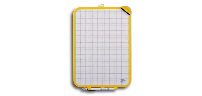 Tableau mini ardoise double face feutre brosse in  clus 2 faces quadrillée/unie 24x33cm