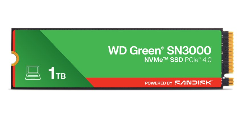 Western Digital Green WD SN3000 NVMe 1 To M.2 PCI Express 4.0 QLC 3D NAND