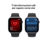 Apple Watch Series 11 GPS 46mm Cassa Alluminio Grigio Siderale con Sport Band Nero - M/L