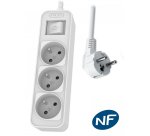 MCL CHP2134W/19 multiprise 1,5 m 3 sortie(s) CA Intérieure Blanc