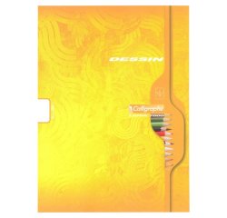 Cahier Dessin scolaire piqué 7000 24x32 cm 16 pages uni 120g - Assortis