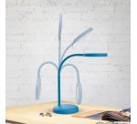 Luminaire bureau led mauljoy hauteur 33,5cm bras 35,8cm    tete diametre 11,8cm coloris  bleu