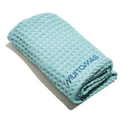 Muitomas HAIRTOWELBL asciugamano per capelli Blu Microfibra