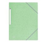 Chemise 3 rabats Oxford top file + a4 avec élastique couverture carte vert pastel