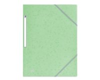 Chemise 3 rabats Oxford top file + a4 avec élastique couverture carte vert pastel