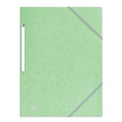 Chemise 3 rabats Oxford top file + a4 avec élastique couverture carte vert pastel