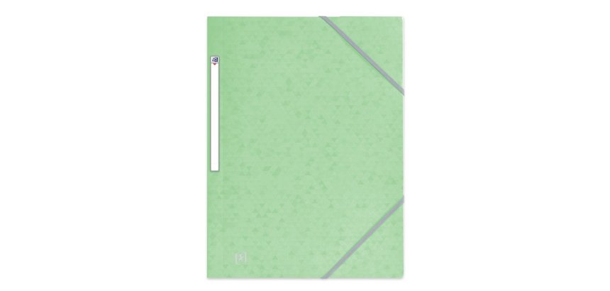 Chemise 3 rabats Oxford top file + a4 avec élastique couverture carte vert pastel