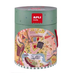 Puzzle circulaire de 48 pièces pour apprendre les Monuments
