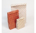 Pochette en papier à fond plat 'Coeurs'