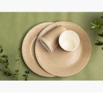 Assiette exacompta carton rond diam. 23cm coloris kraft paquet 20 unites