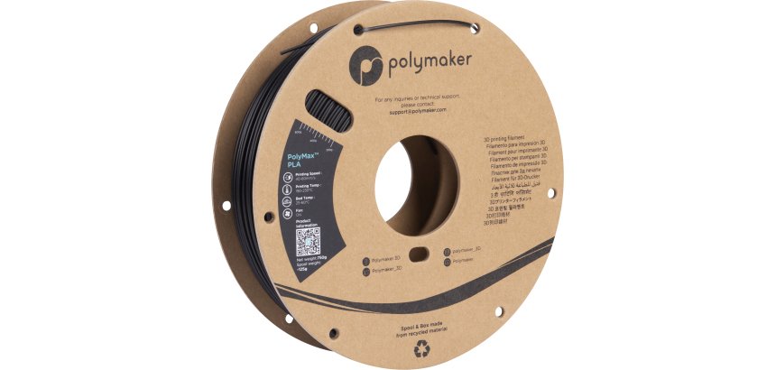 Polymaker PA06001 3D-Druckmaterial Polylactidsäure (PLA) Schwarz 750 g