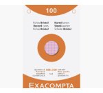 Étui de 100 fiches - bristol quadrillé 5x5 perforé 100x150mm - Couleurs assorties