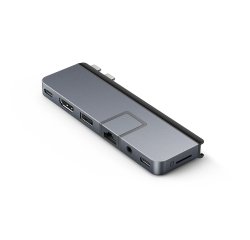 HYPER DUO PRO 7-in-2 USB-C Hub USB Type-C 104 Mbit/s Gris