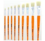 Brosse plate cléopâtre nº4 soie de porc bois fsc vernis protecteur