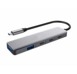 DLH DY-TU5200 hub & concentrateur USB Type-C 10000 Mbit/s Gris