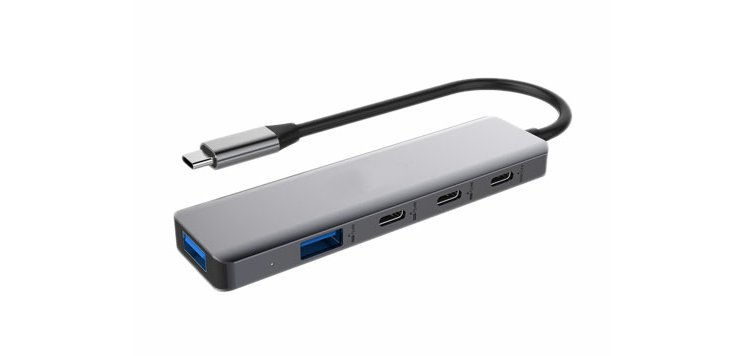 DLH DY-TU5200 hub & concentrateur USB Type-C 10000 Mbit/s Gris