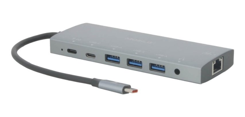 Mobilis 020028 station d'accueil Avec fil USB 3.2 Gen 1 (3.1 Gen 1) Type-C Gris