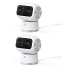 Eufy Security Indoor Cam S350, cámara doble, cámara de seguridad con resolución 4K UHD, zoom de 8× y PTZ de 360°, IA para personas y mascotas, ideal para monitor de bebé/cámara para mascotas/seguridad del hogar, Wi-Fi de doble banda