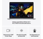 Apple MacBook Pro 16": Chip M4 Max con cpu 14 core e gpu 32 core, 1TB SSD - Argento