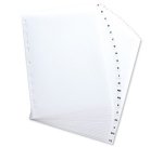 Intercalaires alphabetiques A4 20 positions polypro 15/100 blanc