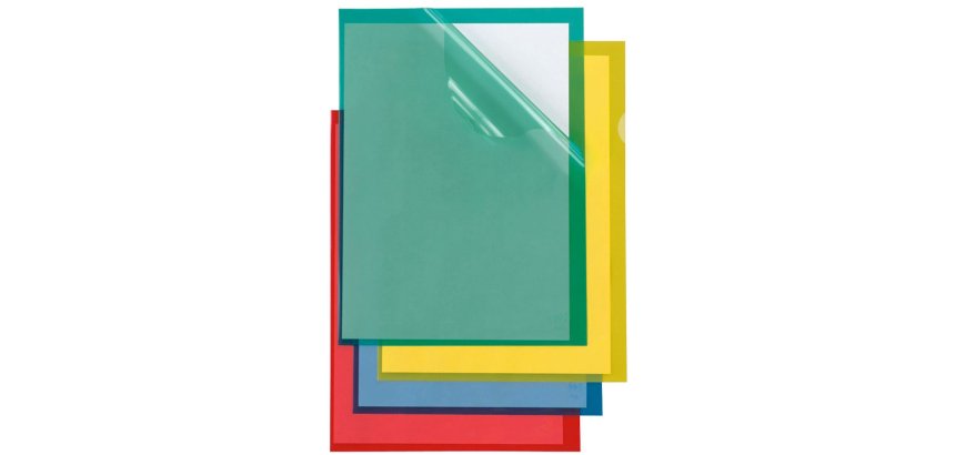 Cartellina a L Poli 150 Color - A4 - PP - buccia pesante - verde - Sei Rota - conf. 25 pezzi
