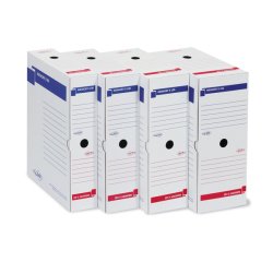 Scatola archivio Memory X100 - 25 x 35 cm - dorso 10 cm - bianco - Sei Rota
