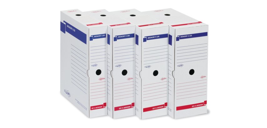 Scatola archivio Memory X150 - 25 x 35 cm - dorso 15 cm - bianco - Sei Rota