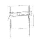 LINK Staffa A Muro Per Tv Fino A 50 Kg, Da 32 A 55" Fino A Vesa 400X400 27 Mm Distanza Dal Muro