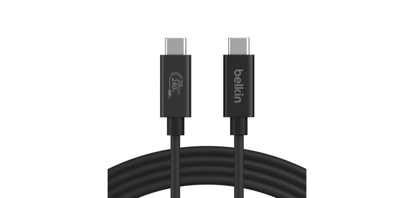 Belkin INZ004BT2MBK câble USB USB4 Gen 2x2 2 m USB C 20 Gbit/s 240 W Noir