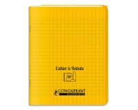 Cahier A Rabat Conquerant Classique Agrafe 240X320 96P 90G Seyes Polypro Jaune