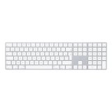 Apple Magic Keyboard w/ Numeric Keypad clavier Universel Bluetooth AZERTY Français Argent, Blanc
