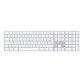 Apple Magic Keyboard w/ Numeric Keypad clavier Universel Bluetooth AZERTY Français Argent, Blanc