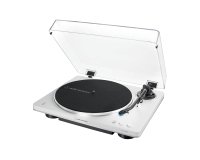 Audio-Technica AT-LP70XBT Tocadiscos de tracción por correa Plata, Blanco Totalmente automático
