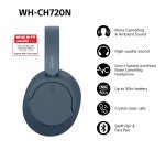 Sony WH-CH720N Wireless Noise Cancelling Headphones, Blue