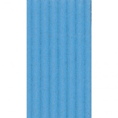 CARTON ONDULÉ, Rouleau moyenne cannelure 300g/m2 au format 50x70cm - Bleu pétrole