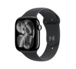 Apple Watch Series 11 GPS 46mm Jet Black Aluminium Case with Black Sport Band - S/M
