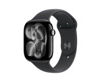 Apple watch Apple Watch Series 11 GPS + Cellular 46mm Boitier en Aluminium Noir de Jais avec Bracelet Sport Noir - S/M