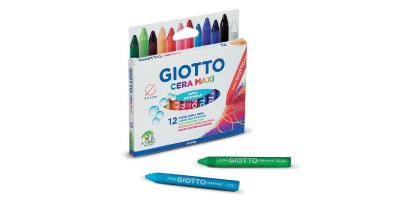 Giotto Astuccio 12 Cera Maxi - Diametro 11,5Mm