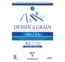 Dessin à Grain bloc spiralé 30F A3 180g