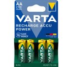 Varta Recharge Accu Power AA 2100 mAh Blister da 4 (Batteria NiMH Accu Precaricata, Mignon, batteria ricaricabile, pronta all'uso)