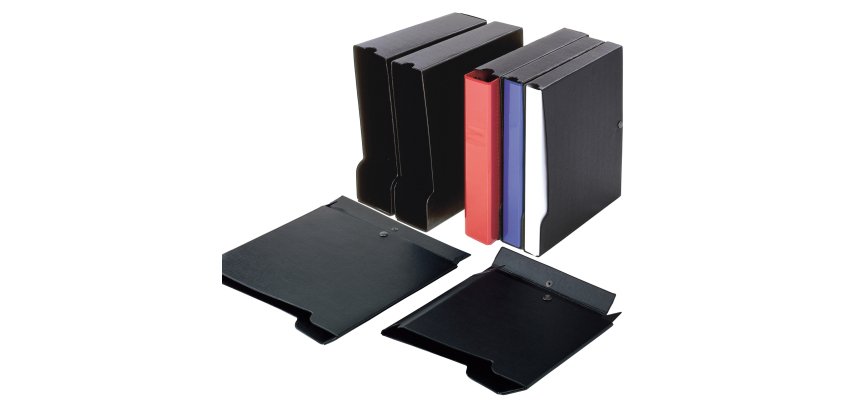 SEI Rota Custodie 50 A4 scatola per la conservazione di documenti Cartoncino, Cloruro di polivinile (PVC) Nero