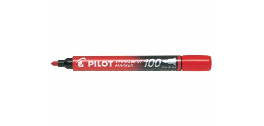 Marqueur permanent MARKER 100 pointe conique fine encre rouge