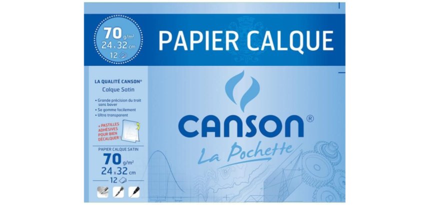 Papier calque canson crayon encre dessin industriel 70/75g a3 420x297mm pochette 10f